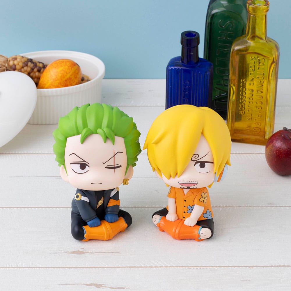 One Piece Look Up Pvc Statuas Roronoa Zoro & Sanji Future Island Egghead Ver. 11 Cm (with Regalo) Megahouse
