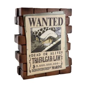 ONE PIECE POSTER WANTED LAW MONEY BOX Salvadanaio Plastoy