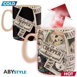 One Piece Tazza Cambia Colore 460 Ml Wanted Abystyle