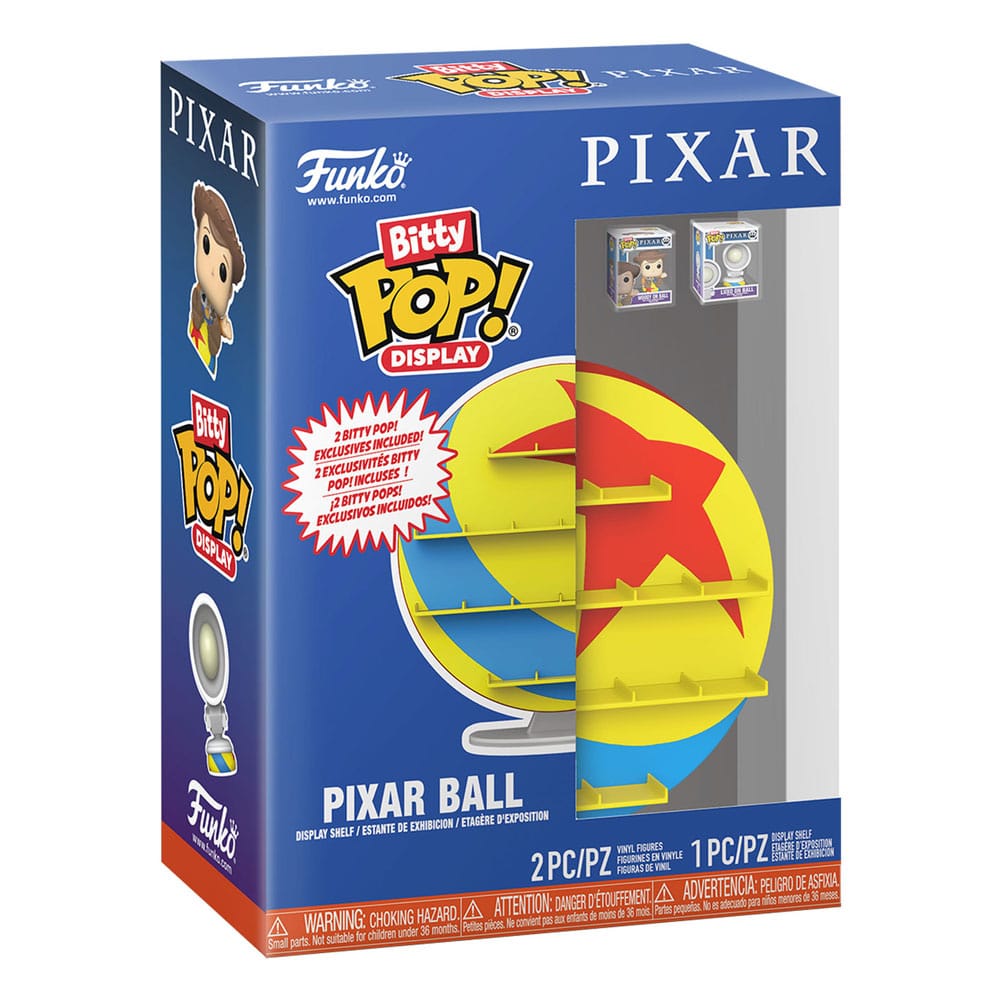 Pixar Bitty Pop! Display Con 2 Vinile Figures Pixar Ball Funko