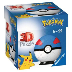 Pokémon 3d Puzzle Pokéballs: Great Ball (54 Pezzi) Ravensburger