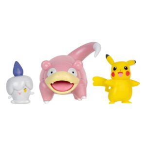 Pokémon Battle Figura Set 3-pack Pikachu (female), Litwick, Slowpoke 5 Cm Jazwares