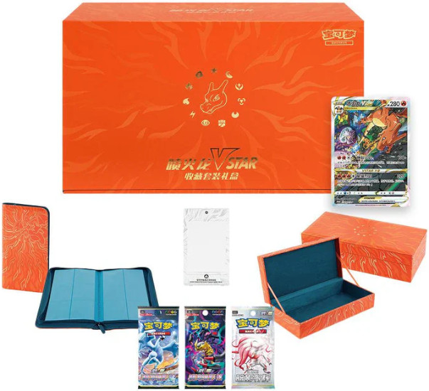 Pokemon Chi Charizard Vstar Collection Set Box Regalo Pokemon - Carte Da Gioco/collezione
