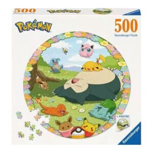 Pokémon Round Jigsaw Puzzle Flowery Pokémon (500 Pezzi) Ravensburger