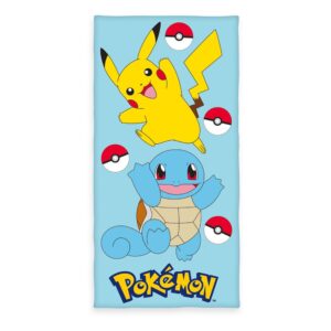 Pokemon Velour Pikachu & Squirtle 75 X 150 Cm Herding