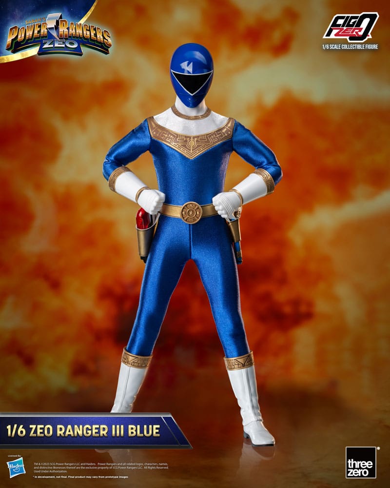 Power Rangers Zeo Figzero Action Figura 1/6 Ranger Iii Blue 30 Cm Threezero