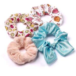 Pusheen Set 4 hair scrunchies The Carat Shop