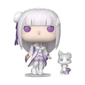 Re:zero Pop!&buddy Animation Vinile Figures Emilia W/puck 9 Cm Funko