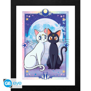 SAILOR MOON - Framed print "Luna & Artemis" (30x40)