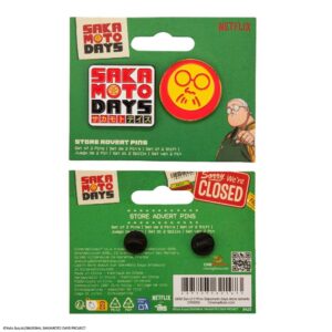 SAKAMOTO DAYS STORE ADVERTS PINS SET (2) Spilla Cinereplicas