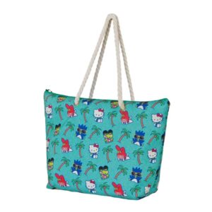 Sanrio Soleil Borsa Da Spiaggia Hello Kitty Palms Turquoise Karactermania