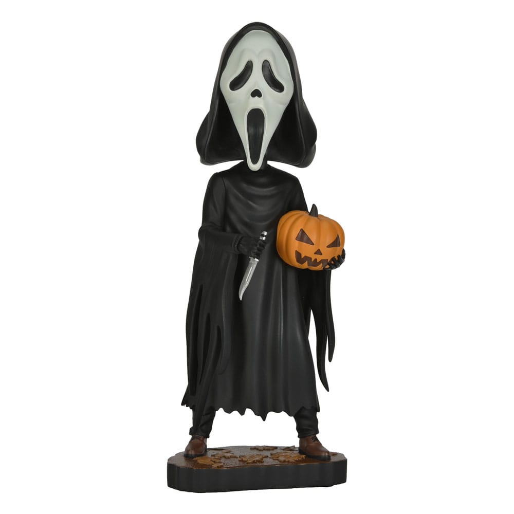Scream Head Knocker Bobble-head Ghost Face Con Pumpkin 20 Cm Neca