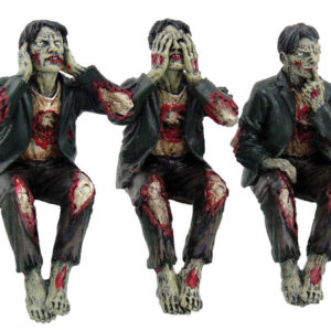 SEE NO HEAR NO SPEAK NO EVIL ZOMBIES STATUA NEMESIS NOW
