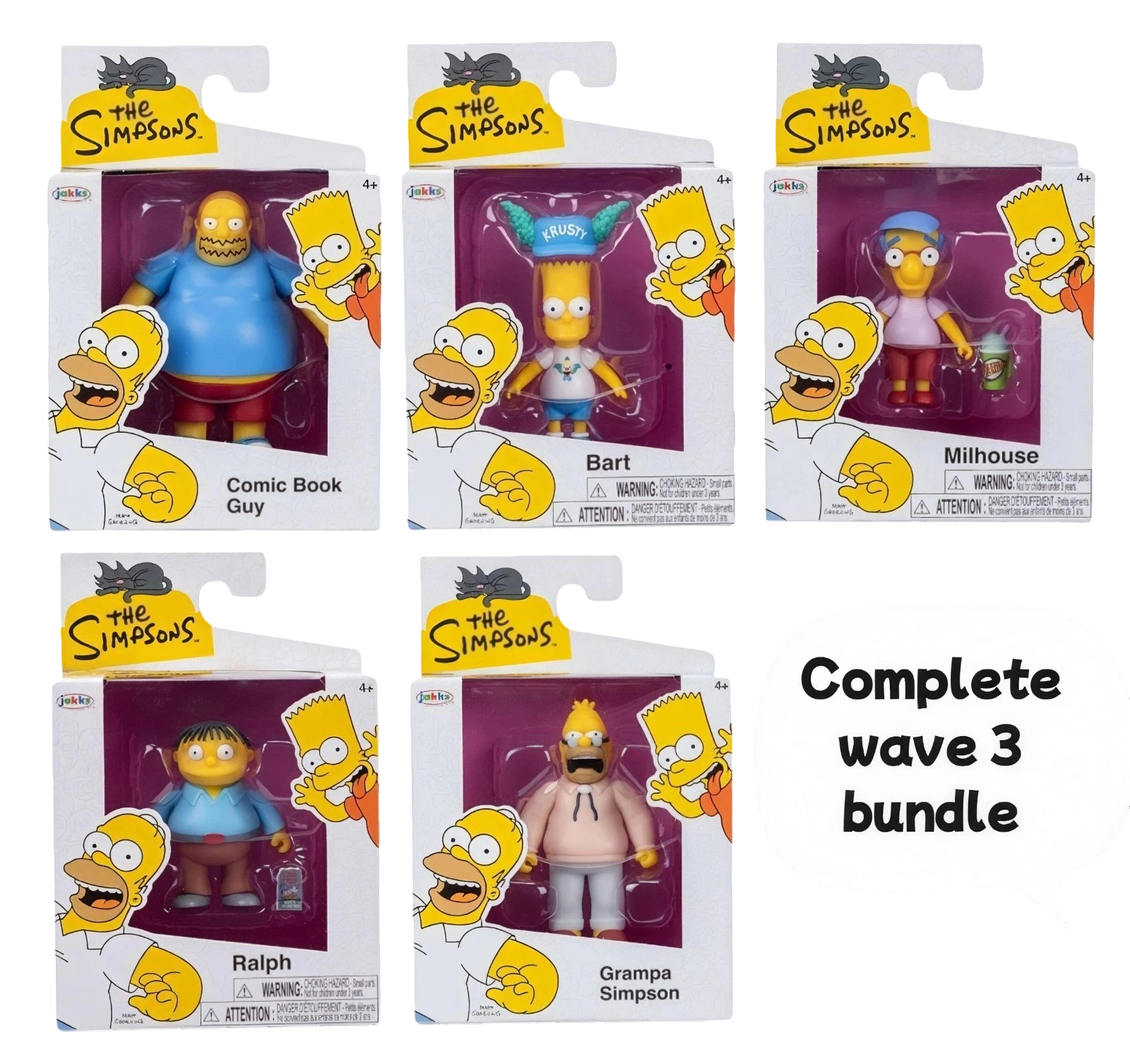 Simpsons Mini Figure Wave 3 Box 8 pz 6 Cm Jakks Pacific