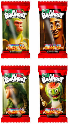 SKIFIDOL ITALIAN BRAINROT UNIVERSO PSICHEDELICO BOX 24 BUSTE ALTRI BRAND - CARTE DA GIOCO/COLLEZIONE