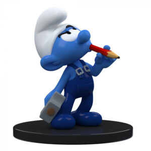 Smurfs Handy Smurf Resin Figura Statua Puppy