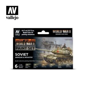 SOVIET ARMOUR INFANTRY COLOR SET 70202 Colori Vallejo