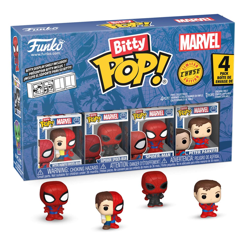 Spider-man Bitty Pop! Vinile Figura 4-pack Series 4 2 Cm Funko