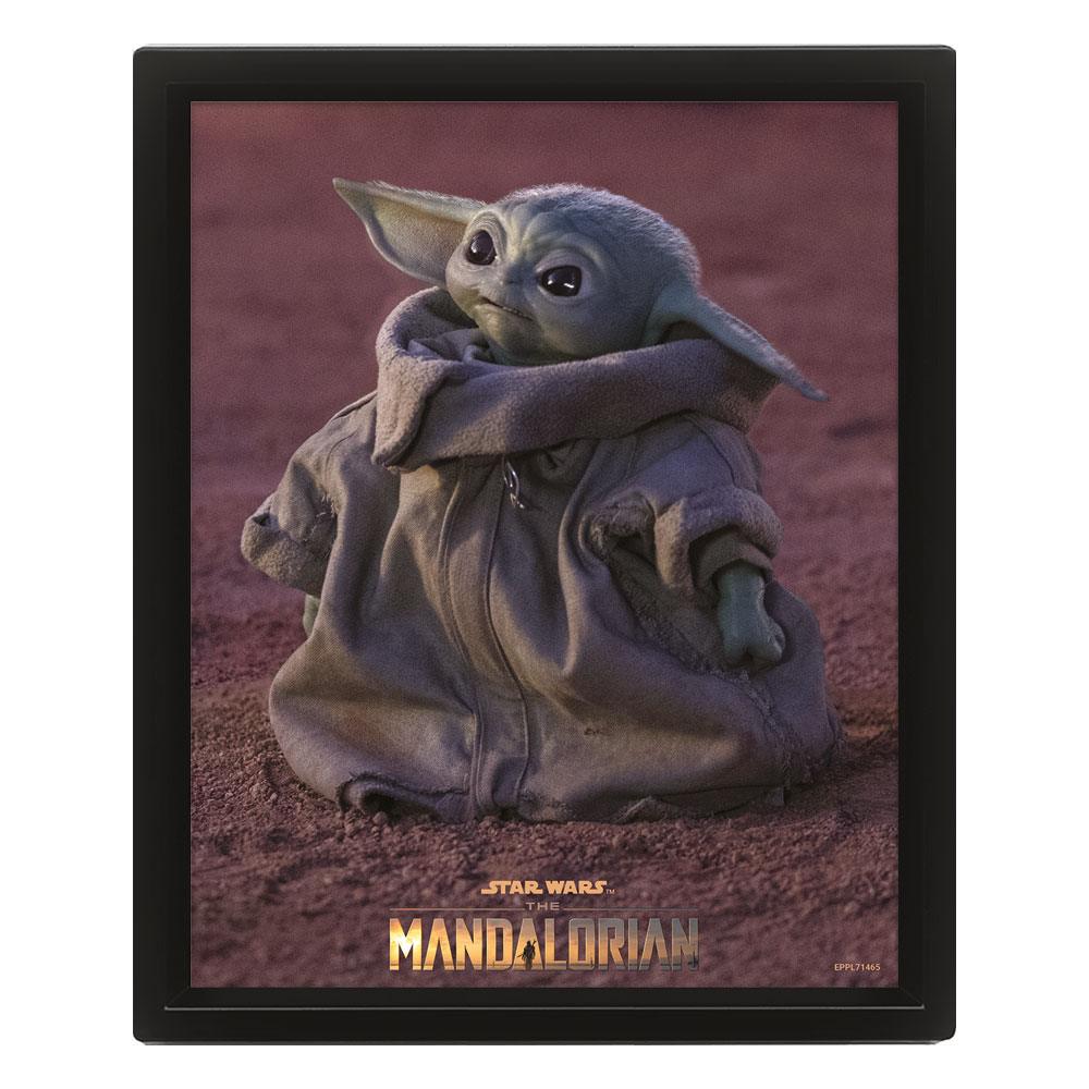 Star Wars: The Mandalorian Framed 3D Effect Poster Pack Grogu 26 X 20 Cm (3) Pyramid International