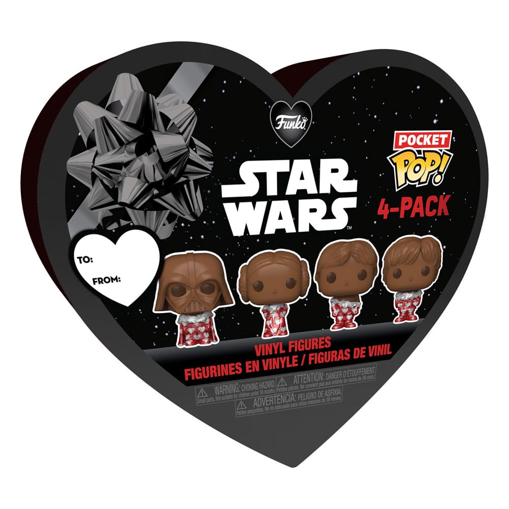 Star Wars Valentines Pocket Pop! Vinile Figura 4-pack Choc 4 Cm Funko
