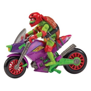 Tales Of The Tartarughe Ninja Action Figura Con Vehicle Raphael & Purple Dragon 12 Cm Playmates