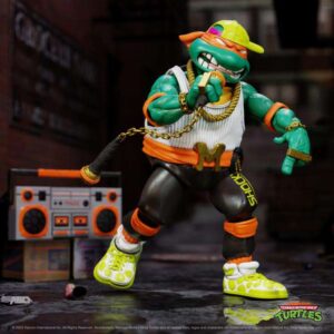Tartarughe Ninja Ultimates! Action Figura Rapper Mike 17 Cm Super 7