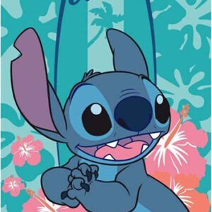 TELO MARE POLIESTERE DISNEY STITCH ALOHA FLOWERS 70X140CM DISNEY STITCH - ACCESSORI