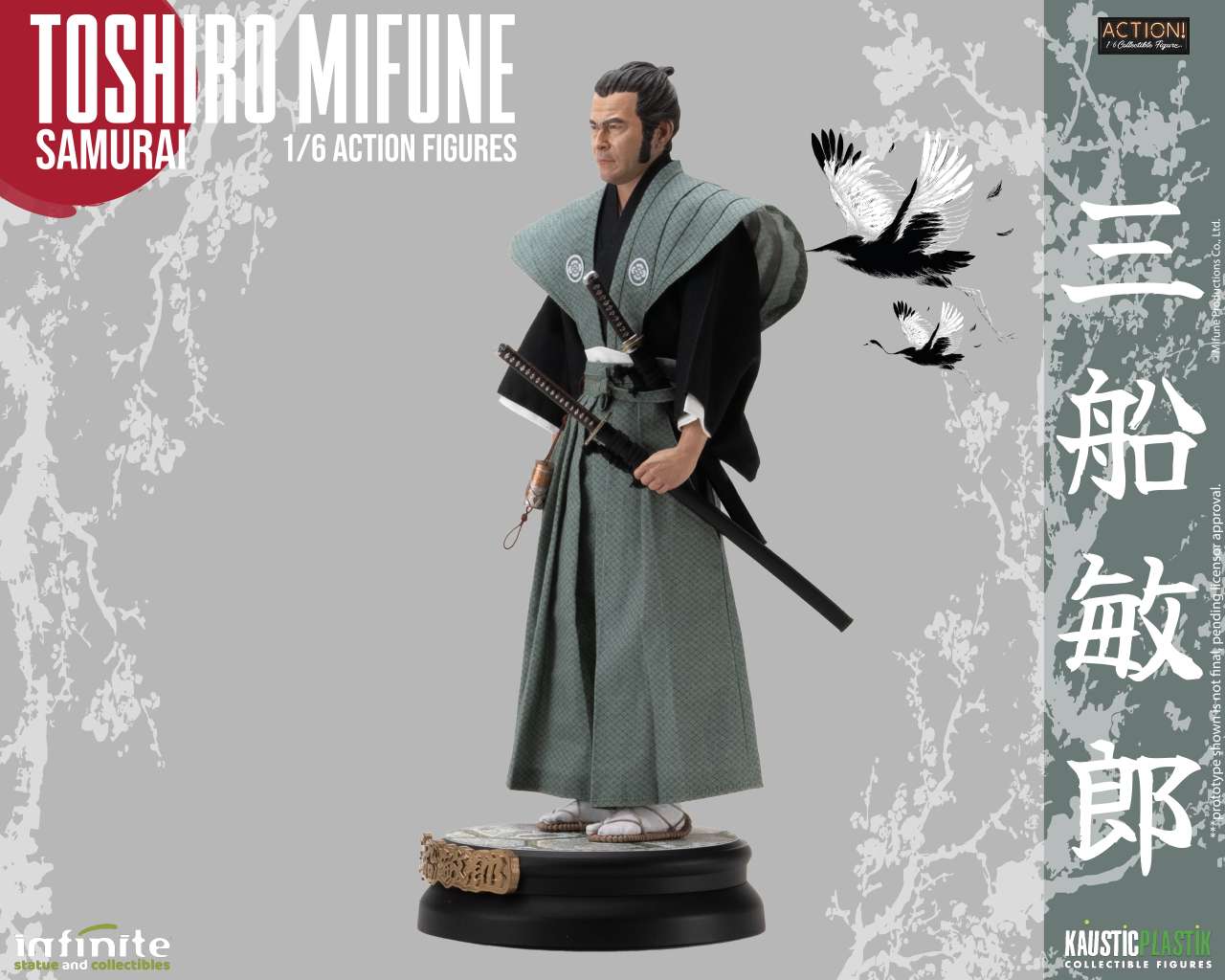 Toshiro Mifune Samurai Action Figura Pvc 1/6 30 Cm Infinite Statue