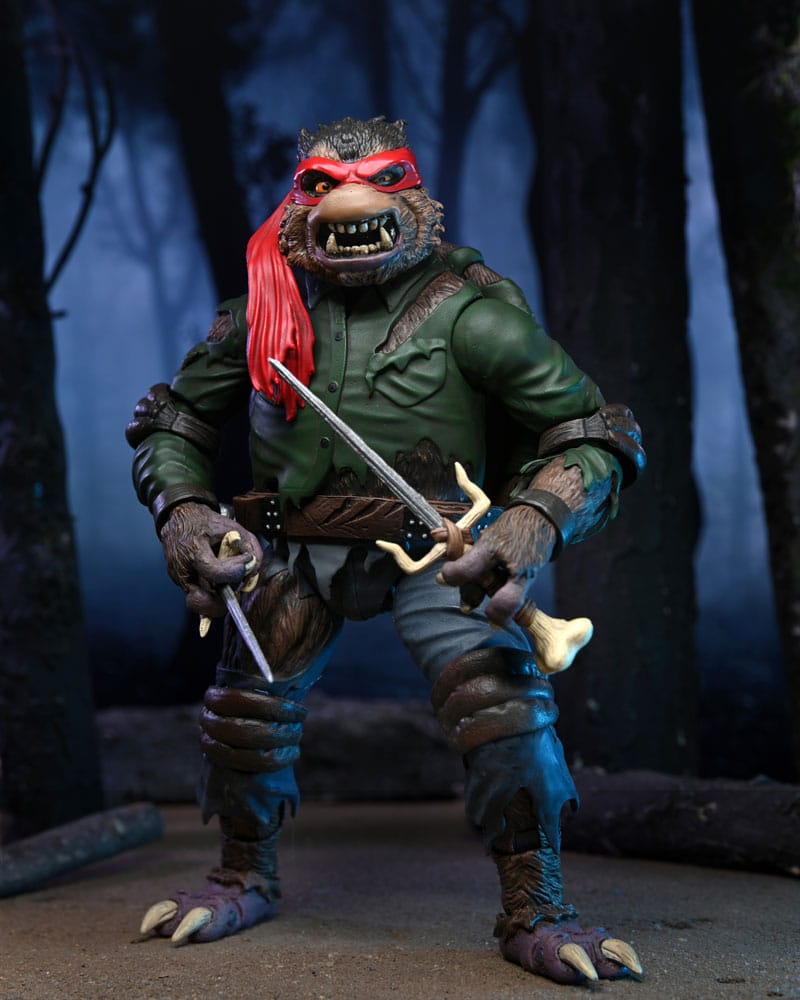 Universal Monsters X Tartarughe Ninja Action Figura Ultimate Raphael As The Wolfman 18 Cm Neca