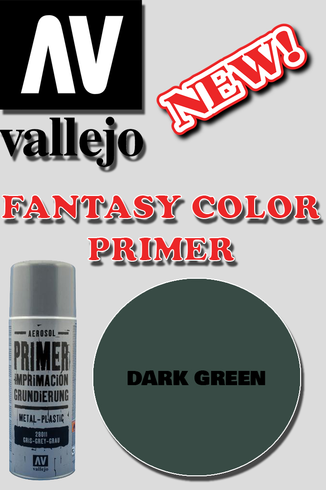 VALLEJO FANTASY COLOR PRIMER DARK GREEN 28026 COLORI VALLEJO