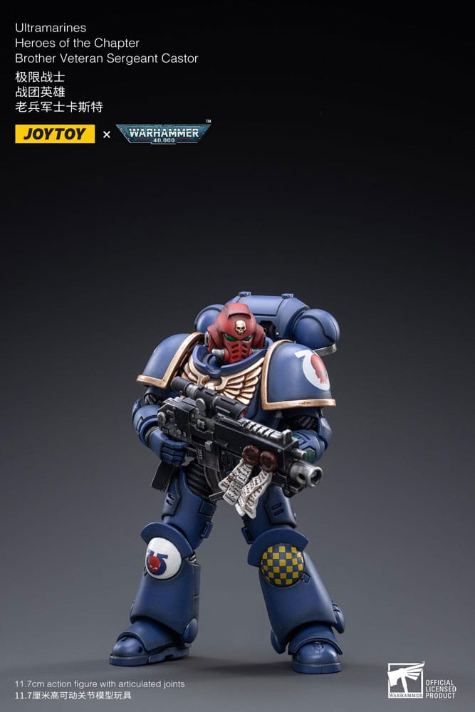 Warhammer 40k Action Figura 1/18 Ultramarines Heroes Of The Chapter Brother Veteran Sergeant Castor 12 Cm Joy Toy (cn)