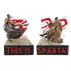 300 THIS IS SPARTA BATTLE BOOKENDS Fermalibri Nemesis Now