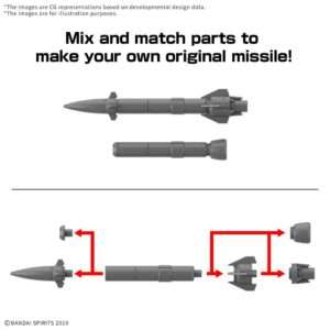 30MM 1/144 OP PRT SET 21 MULTI MISSILE 1 Model Kit Bandai Model Kit Gunpla