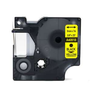 Nastro Compatibile (9mm x 7mt) Nero/Giallo