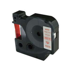 Nastro Compatibile (12mm x 7mt) Rosso/Bianco