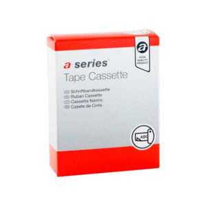 Nastro Compatibile Letratag in plastica Nero/Bianco 12mm