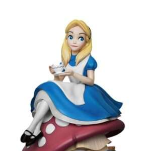 Alice In Wonderland Mastercraft Statua Alice Sul Fungo 36 Cm Beast Kingdom