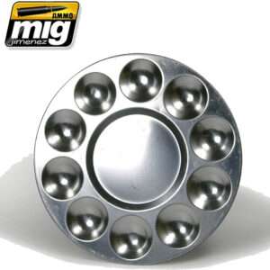 AMMO BY MIG JIMENEZ ALUMINIUM PALLET 10 WELLS 8009 ACCESSORI PER MODELLISMO