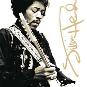 AQUARIUS ENT JIMI HENDRIX B&W TIN SIGN INSEGNA