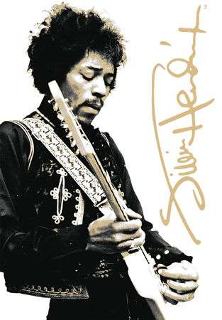 AQUARIUS ENT JIMI HENDRIX B&W TIN SIGN INSEGNA