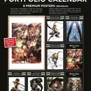 ATTACK ON TITAN 2023 CALENDAR CALENDARIO DO NOT PANIC GAMES