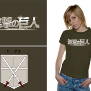 Attack On Titan Cadet Slim Fit Girl Taglia S T-Shirt Unekorn