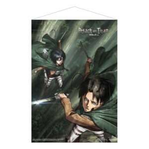 Attack On Titan Wallscroll Mikasa E Levi 50 X 70 Cm Popbuddies
