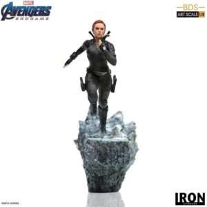 Avengers Endgame BDS Statua Figura Black Widow 21cm Iron Studio Scatola Rovinata