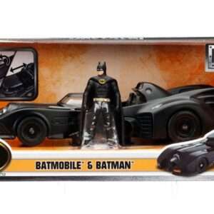 Batman Diecast Model 1/24 1989 Batmobile Con Figura Jada Toys