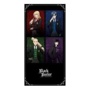 Black Butler: Public School Arc Asciugamano The Prefect Four / P4 150 X 75 Cm Sakami Merchandise