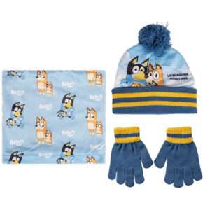 Bluey Bambino Winter Set Scalda Collo Cappello Guanti Cerdà