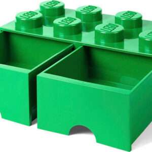 CONTENITORE LEGO BRICK 8 CASSETTO VERDE GADGET