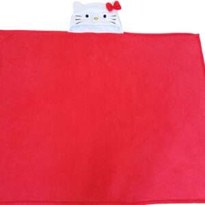 COPERTA IN PILE CON CAPPUCCIO HELLO KITTY FIOCCO ROSSO HELLO KITTY - ACCESSORI