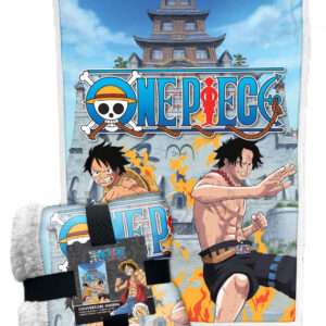 COPERTA SHERPA ONE PIECE MONKEY D.LUFFY & PORTUGUESE D. ACE ANIME ONE PIECE - ACCESSORI